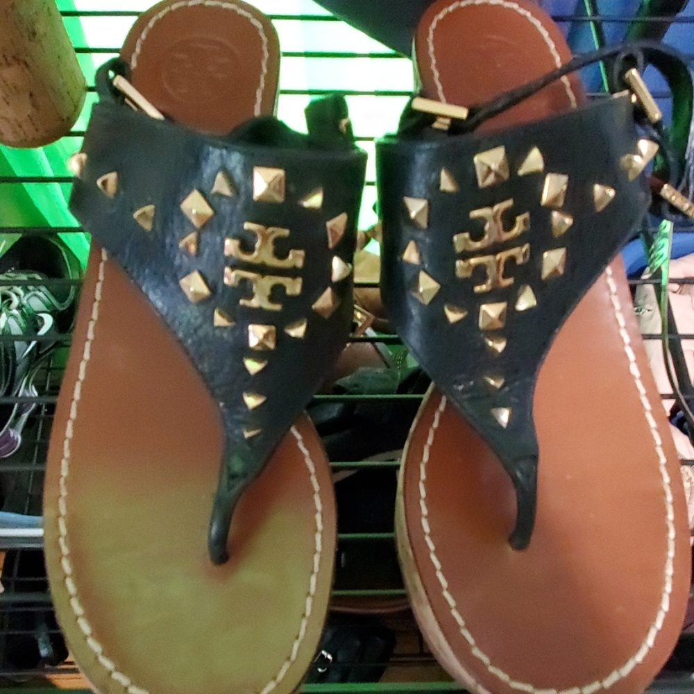 Tory Burch Leather Wedge